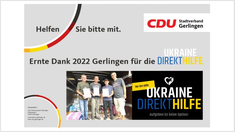 Ernte Dank 2022 in Gerlingen